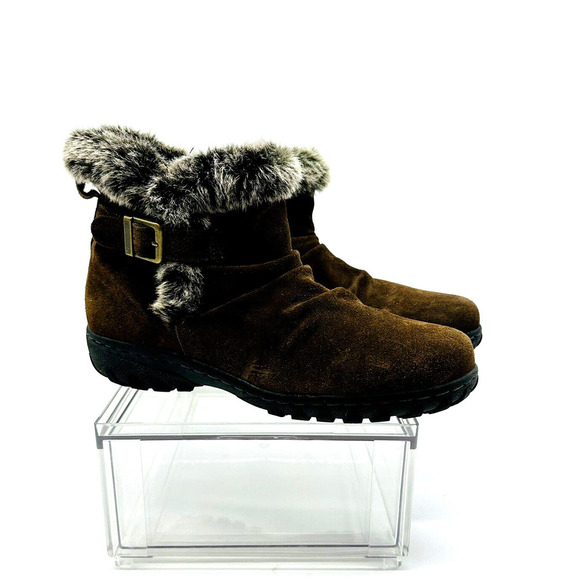 Khombu Shoes - Khombu Lindsey Waterproof Suede Ankle Boots-Brown, US 7M *USED*
